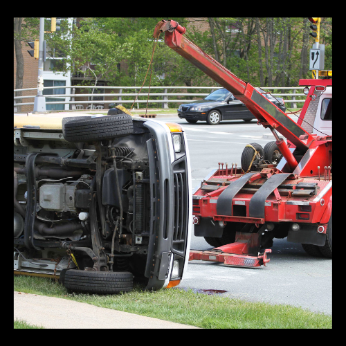 roadside recovery at a car wreck